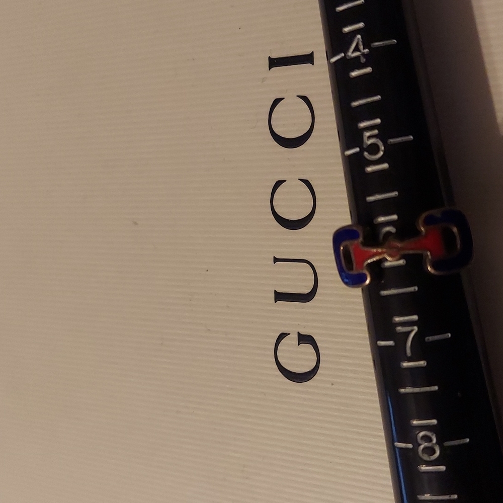 Amazing vintage Gucci horsebit ring, 925 unisex, enamel, rare  70's GVC! - Picture 3 of 10